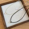 Korean Style Teardrop Glass Crystal Beaded Choker Necklace For Women Light Luxury Collarbone Jewelry view 2