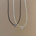 Korean Style Teardrop Glass Crystal Beaded Choker Necklace For Women Light Luxury Collarbone Jewelry view 4