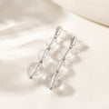 Elegant Transparent Acrylic Bead Drop Dangle Earrings With Silver Needle Studs Light Luxury Women's Earrings view 4