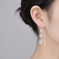 Elegant Transparent Acrylic Bead Drop Dangle Earrings With Silver Needle Studs Light Luxury Women's Earrings view 2