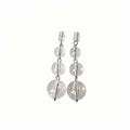 Elegant Transparent Acrylic Bead Drop Dangle Earrings With Silver Needle Studs Light Luxury Women's Earrings view 5