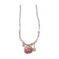 Glass Crystal Beaded Preserved Flower Necklace For Women, Sweet Vacation Style Choker view 5