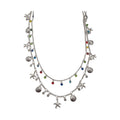 Shimmering Rhinestone Shell Starfish Alloy Necklace For Women Island Vacation Collarbone Chain view 5