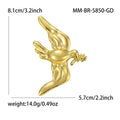 Stainless Steel Dove Brooch Pin For Suit And Coat Decoration view 6