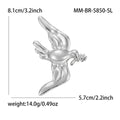 Stainless Steel Dove Brooch Pin For Suit And Coat Decoration view 4