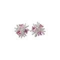 Light Luxury Copper Firework Flower Square Sugar Stud Earrings For Women view 5