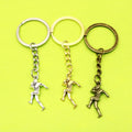 Zinc Alloy Football Player Keychain Sports Bag Charm Gift view 1