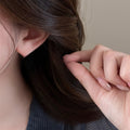 French Style Silver Tone Hollow Flower Copper Stud Earrings For Women, Fashion OL Floral Jewelry view 3