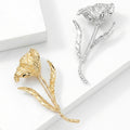 Elegant Smooth Alloy Tulip Brooch Pin For Suits And Dresses view 2