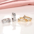 Korean Style Cross Zircon Gold Ear Cuffs For Women, Light Luxury Versatile Earrings view 3