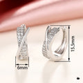Korean Style Cross Zircon Gold Ear Cuffs For Women, Light Luxury Versatile Earrings view 4