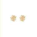 Sterling Silver Pin 18K Real Gold Plated Zircon Resin Firework Stud Earrings For Women view 5