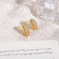 Sterling Silver Pin 18K Real Gold Plated Zircon Resin Firework Stud Earrings For Women view 4