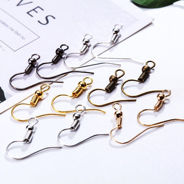 Beaded Fishhook Earring Wires in Five Metal Finishes