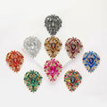 Vintage Alloy Rhinestone Glass Brooch Pin For Luxury Womens Apparel view 2