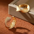 Metal Knot C Shaped Ear Cuffs For Women, Minimalist Fashion Cross Border Earrings view 3