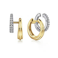 Hip Hop Minimalist Geometric Double Layer Round Micro Pave Zircon Ear Cuff Earrings For Students view 2