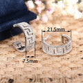 Niche Full Rhinestone Greek Key C Shaped Ear Cuff Light Luxury Commuter Earrings view 4
