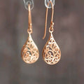 Vintage Creative Hollow Pattern Pendant Earrings Simple Fashion Personality Drop Ear Jewelry view 5