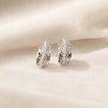 Elegant Luxury Irregular Gold Alloy Hoop Earrings With Sparkling Zircon Rhinestone Accents For Women Earrings view 4