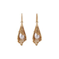 2026 New Elegant Faux Pearl Zircon Hollow Lace Geometric Stud Earrings For Women view 5