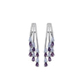 18K Gold Plated Copper Teardrop Zircon Stud Earrings Light Luxury Palace Style Formal Jewelry view 5