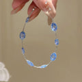 Copper Zircon Oval Geometric Beaded Bracelet Light Luxury Designer Delicate Hand Jewelry view 4