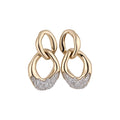 Alloy Rhinestone Irregular Geometric Round Stud Earrings Vintage Hong Kong Style Minimalist Jewelry view 5