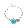 Colorful Enamel Flower Alloy Necklace Monet Garden Fairy Style Summer Collarbone Chain view 5