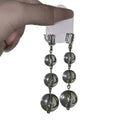 Minimalist Geometric Round Beaded Artificial Crystal Stud Earrings Chic Style view 5
