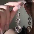 Minimalist Geometric Round Beaded Artificial Crystal Stud Earrings Chic Style view 1