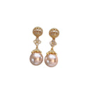 French Vintage Hollow Rhinestone Faux Pearl Stud Earrings Elegant Light Luxury Jewelry For Women view 5