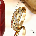 Fashion Twisted Zircon Ring For Women, Simple Textured Spiral Three Dimensional Finger Jewelry view 4