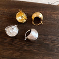 Brushed Copper Semi Circle Ear Cuff Earrings Geometric Minimalist Fashion Jewelry view 4