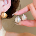 Brushed Copper Semi Circle Ear Cuff Earrings Geometric Minimalist Fashion Jewelry view 1