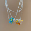 Light Luxury Glass Crystal Beaded Flower Multilayer Choker Necklace For Women Summer Collarbone Jewelry view 4