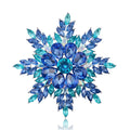 Metal Alloy Rhinestone Snowflake Brooch Pin For Christmas Coat Decor view 5