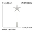 Gold Plated Copper Star Brooch Pin For Trendy Apparel Decoration view 4
