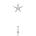 Gold Plated Copper Star Brooch Pin For Trendy Apparel Decoration view 5