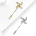 Gold Plated Copper Windmill Brooch Pin For Women's Fashion Clothing view 2