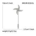 Gold Plated Copper Windmill Brooch Pin For Women's Fashion Clothing view 4