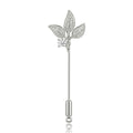 Gold Plated Copper Leaf Lapel Pin For Women's Fashion Apparel Brooch view 5