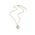 14K Gold Plated Zircon Round Eight Point Star Pendant Necklace Korean Style Collarbone Jewelry view 5