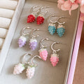 Sweet Dopamine Colorful Enamel Strawberry Alloy Stud Earrings, Trendy Fruit Jewelry For Girls view 1