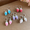 Sweet Dopamine Colorful Enamel Strawberry Alloy Stud Earrings, Trendy Fruit Jewelry For Girls view 3