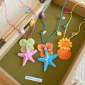 Shell Starfish Pendant Necklace Summer Beach Resort Style Clavicle Jewelry view 2