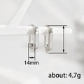 Minimalist U Shaped Geometric Ear Cuffs, Gold Plated Copper Plain Hoop Earrings For Women view 4