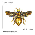 Alloy Rhinestone Bee Brooch Pin For Men's And Women's Suits view 7