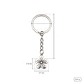 Metal Five-Petal Plum Blossom Keychain Bag Charm view 2