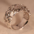 Women's Wavy Texture Braided Ring With Inlaid Marquise Leaf Design Spring Fashion Jewelry view 5